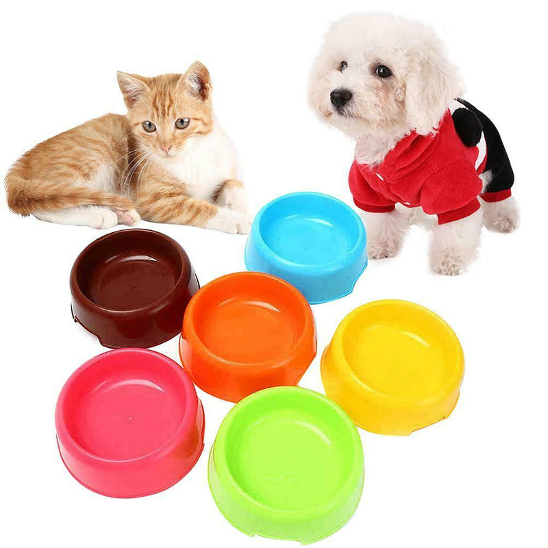 Plastic Pet Dog Cat Puppy Water / Food Feeder Light Single Bowl Dish Dispenser