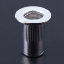 M4 Aluminum Countersunk Rivet Open End Nuts 30 Pieces