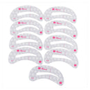 9pcs Reusable Eyebrow Stencil Tool Makeup Drawing Guide Thrush Card