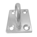 316 Stainless Steel Square Pad Eye 6mm Ring Sail Shade Plate Boat Rigging M6