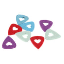 8pcs Hollow Heart Felt Picks Plectrum for Acoustic Electric Guitar 3mm Thick
