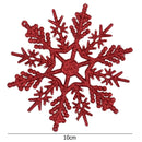 Christmas Snowflake Ornaments Sprinkles Xmas Tree Hang Pendant (Red)