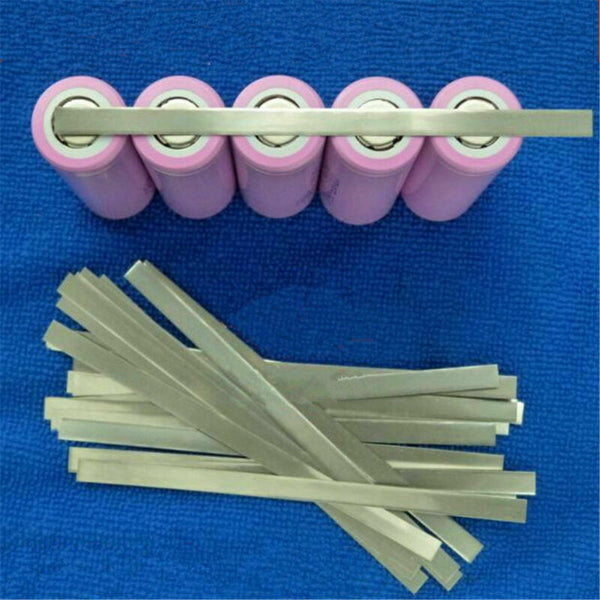 10pcs 0.1x4x100mm Nickel Plated Steel Strap Tape Strip for Battery Spot Welding