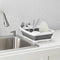 Easy Storage Collapsible Dish Rack and Drainer with Cutlery Holder Z2R9