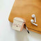 Unique Toast Bread Pattern Protective Case Soft Silicone Cover for Airpods 1/2
