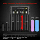 4 Slots 18650 Battery Charger USB Independent Smart Charging Dock Adapter Device
