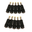 10 Pack Female Male 5.5x2.1 to 5.5x2.5mm Power Supply Adapter without Cable