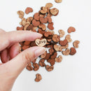 100pcs Wedding Decoration Love Heart Confetti Wooden Weddings Party Plaques F4X2