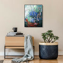 DIY Digital Canvas Blue Garden Oil Picture By Number Kits Art Modern Decor