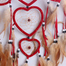Love Heart Feather Dream Catcher Wind Chimes Wall Hanging Decor Ornaments
