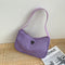Women Nylon Totes Shoulder Bag Simple Female Street Zipper Handbag (Purple)