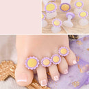 8pcs/Set Toe Separator Silicone Flower Diamond Foot Nail Art Tools Pedicu JGK