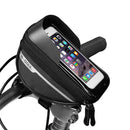 Bike Front Frame Touch Screen Waterproof Phone Bag Top Tube Pannier (Black)