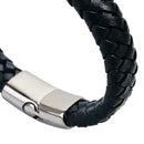 Fashion Mens Punk Leather Wrap Braided Wristband Cuff Punk Bracelet Bangle