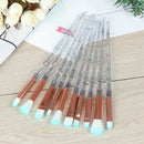 10PCS Diamond Eyeshadow Eyebrow Blending Brush Set Eye Make-up Brushes lj