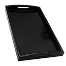 Wooden Tray Serving Bed Breakfast Coffee Tea Cushioned Home Hotel 36CM Black