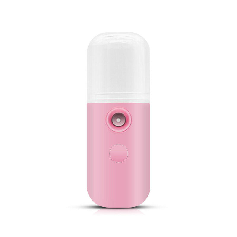 30ml Nano Mist Sprayer Facial Steam Humidifier Spray Beauty Device (Pink)