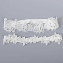 Wedding Garters Rhinestone Lace white Embroidery Floral Sexy Garters 2 pcs  T8U4