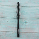 1 Piece Small Mini Round Hair Brush Nylon Bristles, Black Long Wood Handle Hair