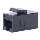 Black RJ45 Female to Female UTP CAT5e Jack Inline Coupler HK