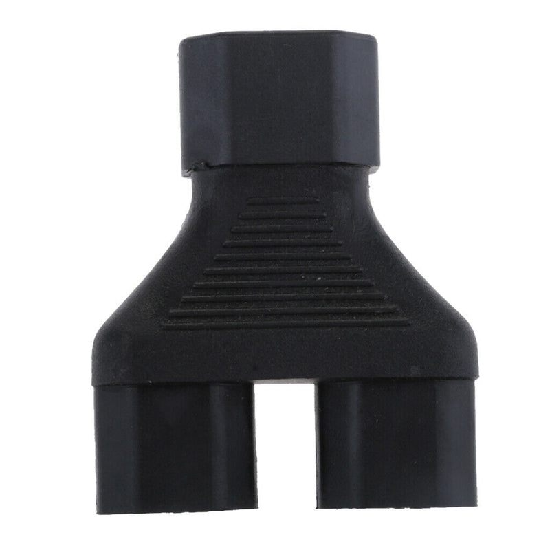 IEC320 C14 Right Angle C13 Male Dual To Female Power Adapter Y Splitter