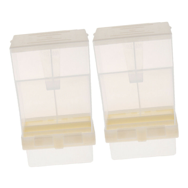 2 Pcs Integrated Automatic Bird Feeder Seed Drinking Water Easy Cleaning, White