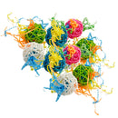 10pcs Parrot Rattan Ball Pet Bird Toys Chewing Ball Birdcage Hanging Decor