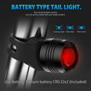 Rechargeable Bike Light Front Rear Headlight Taillight USB Bicycle Power Display