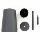 Bathroom Toilet brush with base Bathroom Cleaning Set, Gray + Black E2P2