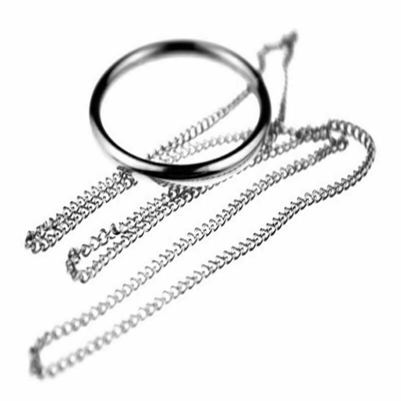 Fancy Magic Ring and Chain Cool Magic Trick Props Metal On Chain T8D5 D3F3 D0N4