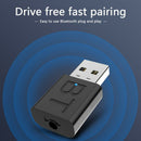 USB Bluetooth 5.0 Dongle Adapter 2 in 1 Wireless AUX Transmitter Receiver For PC