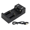 USB Port Dual Slot Universal Battery Charger For 3.7V 18650 26650 14500 Li-ionM&