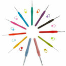 Crochet Hooks Set 27pcs Knitting Tool Accessories with Bag, Inclued 11pcs C