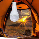 Solar Powered LED Rechargeable Bulb Light Outdoor Camping Yard Lamp Flashlight
