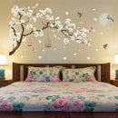 2pcs Big Size Tree Wall Stickers Birds Flower Home Decor s For Living Room Bedro P1G7