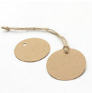 100pcs Round Brown Tags Price Blank Label Luggage Hang Paper Kraft MO