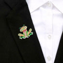 Cartoon Frog Rhinestone Brooch Clothes Lapel Jacket Enamel Badges Ornaments