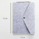 Light Grey 1PC Simple A4 Big Capacity Document Bag Pad Business Briefcase F