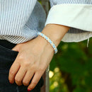 Colorful Weave Bracelet Ethnic Knit Rope Bangles Jewelry Gift (Light Blue) A