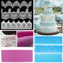 Lace Silicone Mold Mould Sugar Craft Fondant Mat Cake Decorating Baking  JR