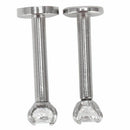 2PCS x 8mm Stainless Steel Inlaid Piercing Cubic Zirconia Lip Rings R9O5