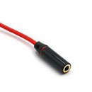 3.5MM Audio Aux Headphone Cable Extension Stereo Cord Red Male to Female JR