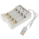 4 Slots USB Fast Charging Li-ion/Ni-MH Battery Charger for AA/AAA Batter xkTOCA