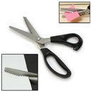 Zig Zag Dressmaking Stainless Craft Fabric Pinking Scissors Shears Black Handle