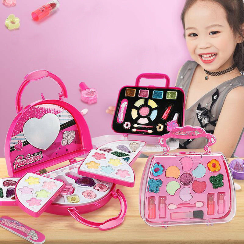 Girls Makeup Set Palette Handbag Kids Play Eyeshadow Pretend Play Style 4