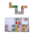 15pcs Dominoes Wooden Toys Puzzle Cartoon Animal Baby Educational Cute Toys