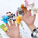 10Pcs Animal Finger Puppet Soft Plush Baby Educational Hand Cartoon Toys- MO