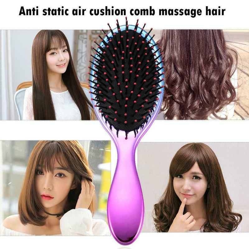 Anti-Static Scalp Massage Hair Comb Air Cushion Hair Styling Brush (Blue) A