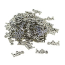 100x Hope Shaped Pendants For Jewelry Making Bracelets Findings Crafts