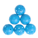 12pcs Blue Plastic Whiffle Airflow Hollow Golf Practice Training Balls